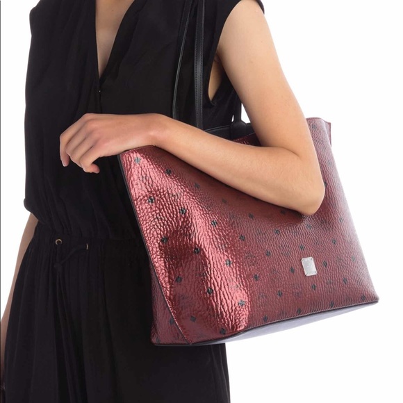 MCM medium spot visetos leather shopper - Picture 2 of 6